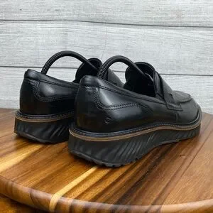 Ecco | Shoes | Ecco St Hybrid Black Leather Loafers All Day  display picture 1